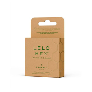 Презервативи LELO HEX Condoms Organic 3 Pack, тонкі та суперміцні. Photo 2