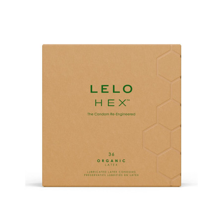 Презервативи LELO HEX Condoms Organic 36 Pack, тонкі та суперміцні